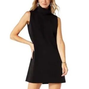 Coco + Carmen Hilarie Black Mock Neck Tank Sleeveless Dress with Pockets S / M